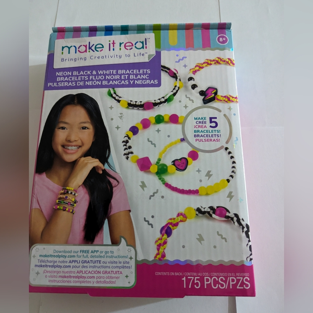Make it Real neon, black and white bracelet kit, 175 pcs
